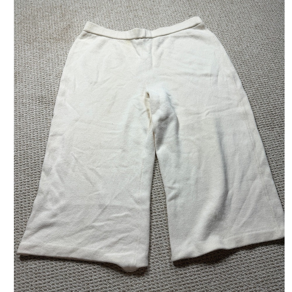 St John Collection Capri Shorts Womens Size‎ 16 White Cropped Elastic Waist